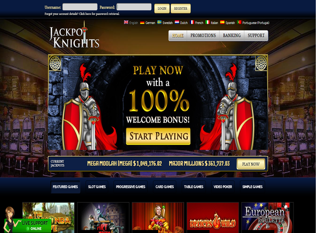 New Online Casino - Jackpot Knights