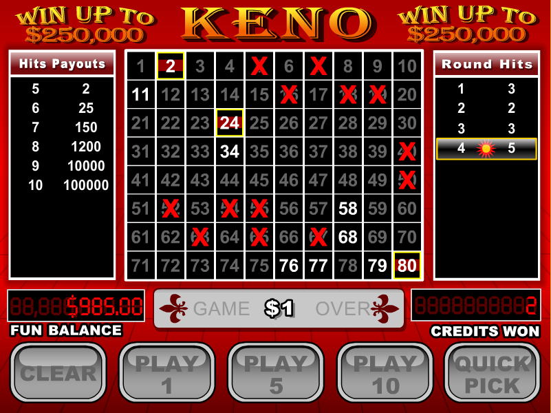 how to play keno slots
