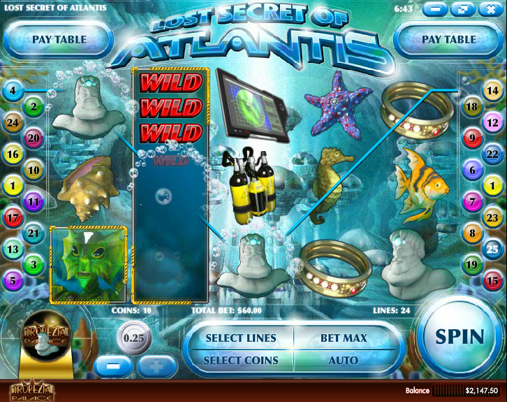 Play Lost Secret of Atlantis Slot Machine Free with No Download