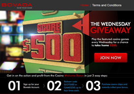 Bovada Casino Wednesday Giveaway