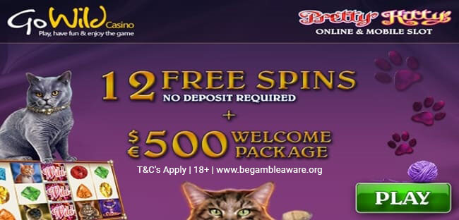 12 Free Spins on Pretty Kitty Slot